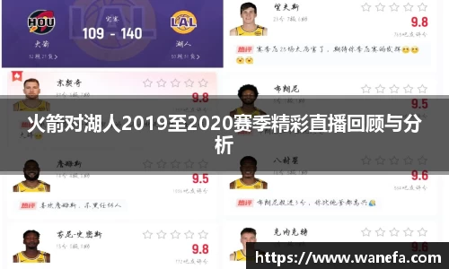 火箭对湖人2019至2020赛季精彩直播回顾与分析